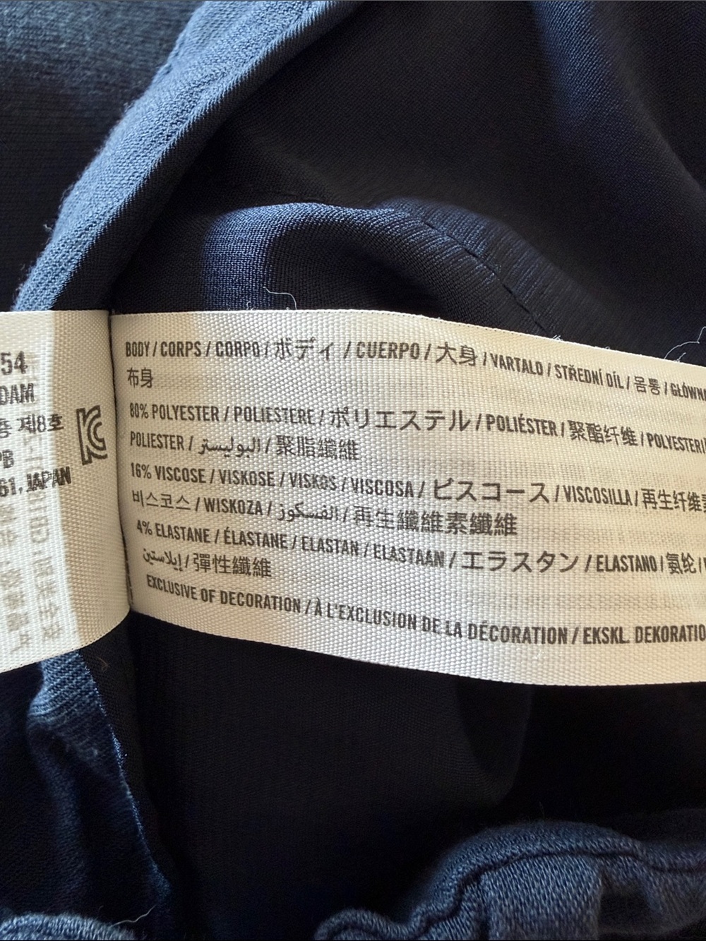 Abercrombie & Fitch Quinn Tailored Straight Pant Navy size 26 / 2 - Picture 8 of 8